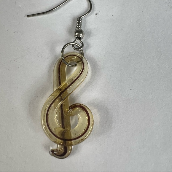 Murano glass earring and pendant set musical note - Picture 5 of 9